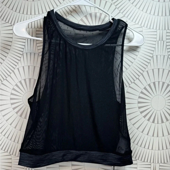 Zyia NWT Women Black Mesh Crop Top‎ XL - Picture 1 of 7